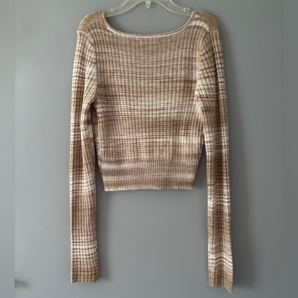 American Eagle Cropped Wrap Sweater - Picture 2 of 3